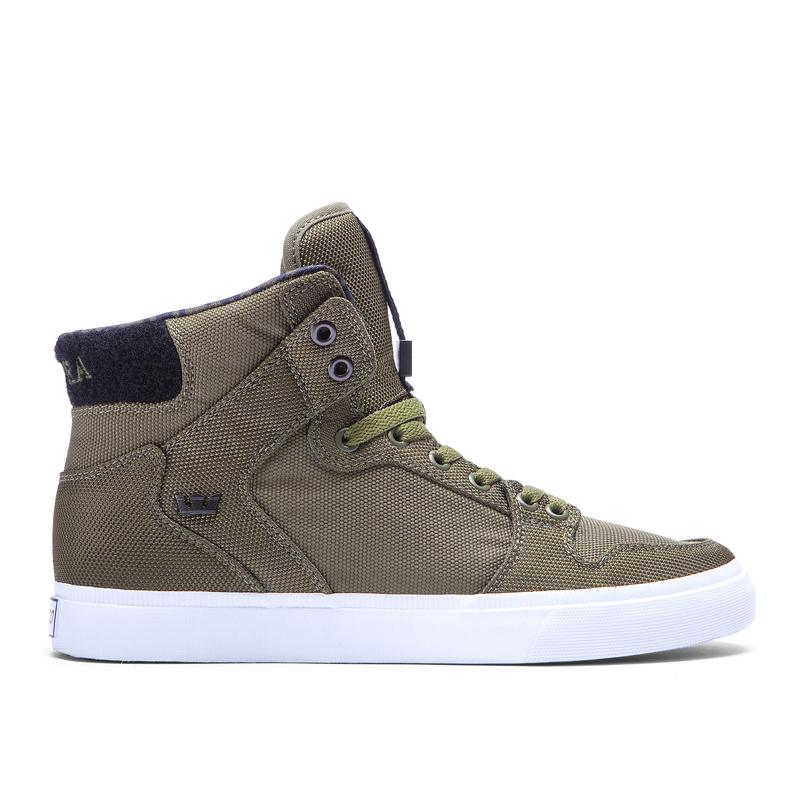 Zapatillas Altas Supra Argentina Hombre - VAIDER Verde Oliva (WCJSX-6714)